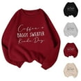thumbnail image 1 of Long Sleeve Sweatshirt for Women Long Sleeved Round Neck Casual Solid Color Pullover Top Beige, 1 of 4