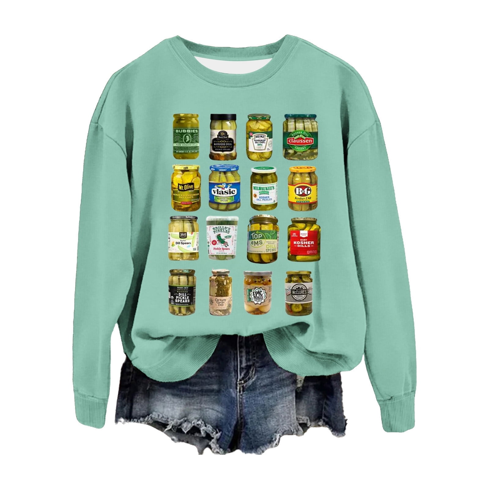 Womens Sweatshirts Without Hoods Crew Neck 3d Printed Flower Long