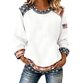 thumbnail image 1 of Womens Sweatshirts Women's Anniversary Print Sweatshirt Without Hood Crew Neck Long Sleeve Casual Pullover Soft White XXL, 1 of 4