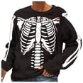 thumbnail image 1 of Womens Sweatshirts Womens Skeleton Sweatshirt Loose Crewneck Long Sleeve Pullover Tops Fall Clothes, 1 of 9