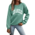 thumbnail image 1 of Bibifish Womens Sweatshirts Funny Graphic Sweatshirts Letter Print Crew Neck Sweatshirts Casual Long Sleeve Workout Pullover Tops, 1 of 4