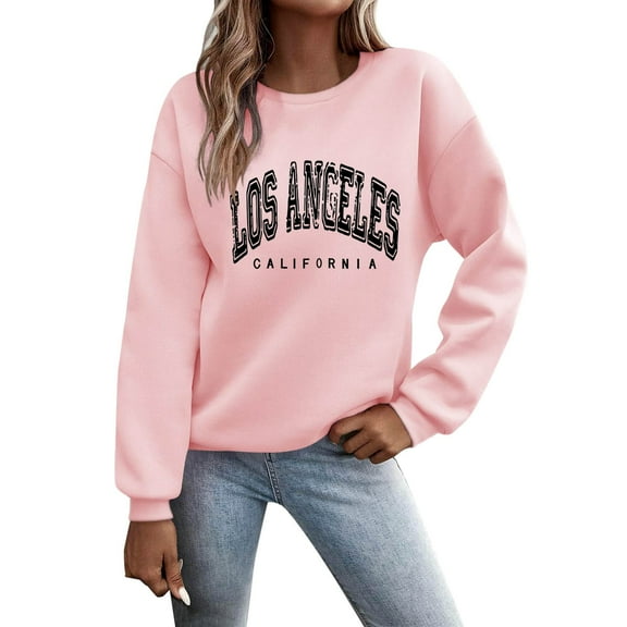 Bibifish Womens Sweatshirts Funny Graphic Sweatshirts Letter Print Crew Neck Sweatshirts Casual Long Sleeve Workout Pullover Tops