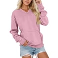 thumbnail image 1 of Womens Sweatshirts solid color Long Sleeve V Neck Sweatshirts With Pockets Comfy Sports Autumn oversized fit Pullover Tops, 1 of 5