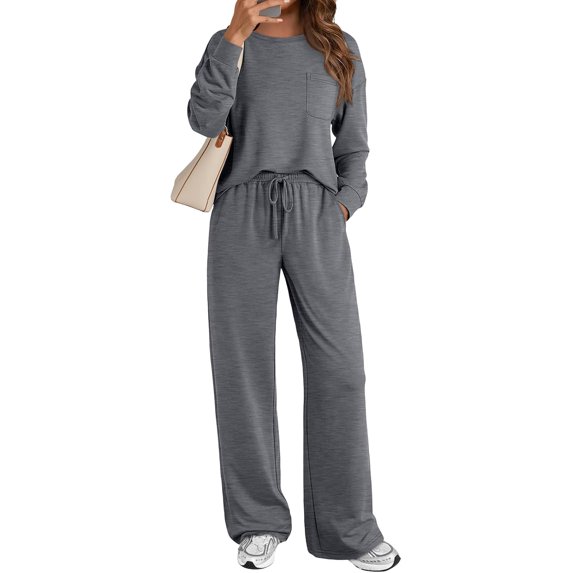 Womens Sweatsuits 2 Piece Lounge Matching Outfits Sweat Sets Tracksuit Travel Sweatshirts Fall Fashion Clothes 2025