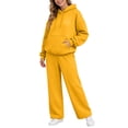 thumbnail image 1 of TOMVIGX Womens Sweatsuits 2 Piece Set Oversized Athleisure Sets Fashion Casual Outfits Hoodie Sweatpants Yellow L, 1 of 6