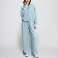thumbnail image 1 of Womens Sweatsuits Clearance Solid Color,Zipper Casual Comfortable Sweatshirt Lightweight Baggy Tracksuit Soft Lounge Joggers Hoodie Cheap Clearance, 1 of 5