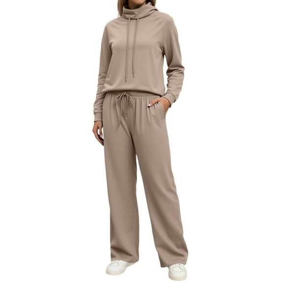 Womens Sweatsuits - Long Sleeve Sweatshirt With Sweatpants Set Matching Sweat Sets for Women Athleisure Sets Women