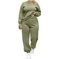thumbnail image 1 of Womens Sweatsuits Set Plus Size Women Fashion Round-Neck Long Sleeve Pullover Tops Sweat Pants Casual Set Oversize Matching Set Clothing Soft Casual Pullover Soft Cozy Sweatshirt Set, 1 of 6
