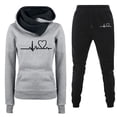 thumbnail image 1 of Womens Sweatsuits Set Usmixi Hoodies 2 Pieces Outfit for Women Classic ECD Graphics Print Hooded Sweatshirt and Jogger Sweatpant Tracksuit Sets Pocket Lounge Sets, 1 of 4