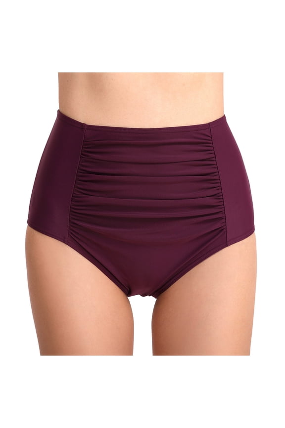 Womens Swim Bottoms High Waisted Under $10 Pleated Skinny Fashion Wrap Hip Trunks High-waisted Briefs