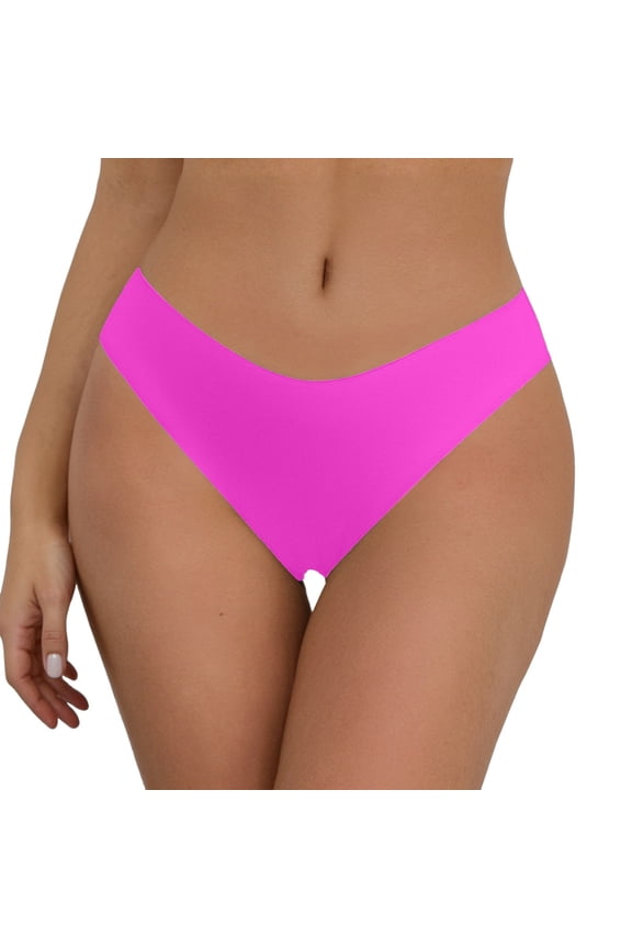 Womens Swim Bottoms Women's Solid Color High Waist Retro Basic Full Coverage Bikini Tankini Swimsuit Briefs Swim Bottom Hot Pink S