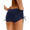thumbnail image 1 of Womens Swim Shorts Stretchy Sporty Bathing Suit Bikini Bottoms Side Drawstring Boyshorts Board Shorts, 1 of 6
