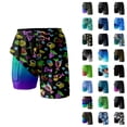 thumbnail image 1 of Womens Swim Shorts with Compresssion Liner 2026 Summer Casual Elastic Waist Leopard Print Board Shorts with Pockets Beachwear, 1 of 2