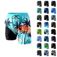thumbnail image 1 of Womens Swim Shorts with Compresssion Liner 2026 Summer Casual Elastic Waist Leopard Print Board Shorts with Pockets Beachwear, 1 of 4