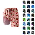 thumbnail image 1 of Womens Swim Shorts with Compresssion Liner 2026 Summer Casual Elastic Waist Leopard Print Board Shorts with Pockets Beachwear, 1 of 4