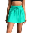 thumbnail image 1 of Womens Swim Skirts 2-In-1 High Waisted Drawstrings Bathing Shorts with Two Zipper Pockets, 1 of 6