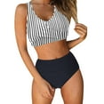 thumbnail image 1 of Womens Swimsuit 2 Piece Bathing Suits Women High Waisted Bikini 2 Piece Bathing Suits Full Coverage Swimsuits, 1 of 5
