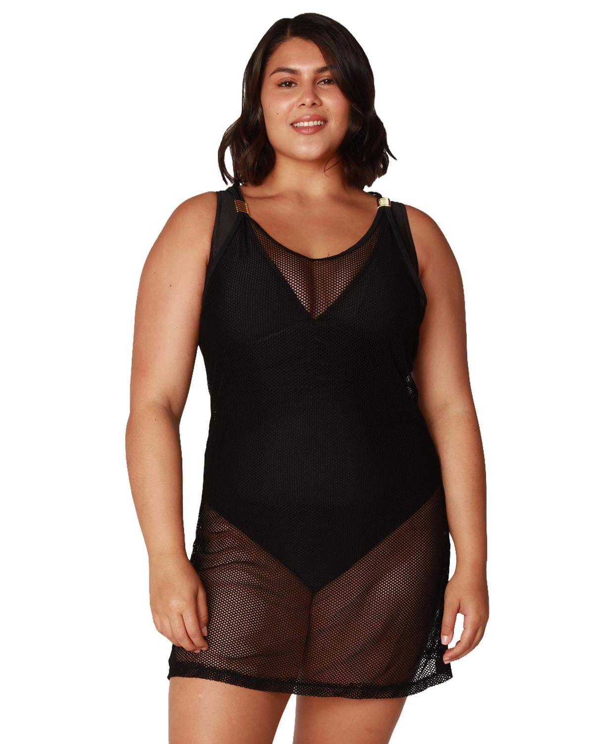 deep v mesh dress Nox Anabel C1616 - Long Beaded Mesh Sheath Dress - Deep V-neck, Spaghetti straps, Beaded mesh, Sheer inset, High slit, Sweep train 16 / Red