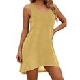 thumbnail image 1 of Womens Swimsuit Cover Up Summer Sleeveless Beach T-Shirt Dresses Swimwear Bathing Suit Coverup Tank Sundress, 1 of 6