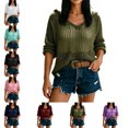 thumbnail image 1 of Womens Swimsuit Coverups Hollow Out Knit Womens Crochet Tops Women's Clothing M, 1 of 6