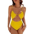 thumbnail image 1 of Womens Swimsuit Tummy Control Bathing Suit Sexy Flattering Cheeky High Cut Out Cute Ladies Swimwear, 1 of 4