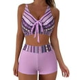 thumbnail image 1 of Womens Swimsuit Two Piece Swimsuit European And American Split Bikini Printed Split Swimsuit Bikini Boxer Striped Swimsuit, 1 of 8
