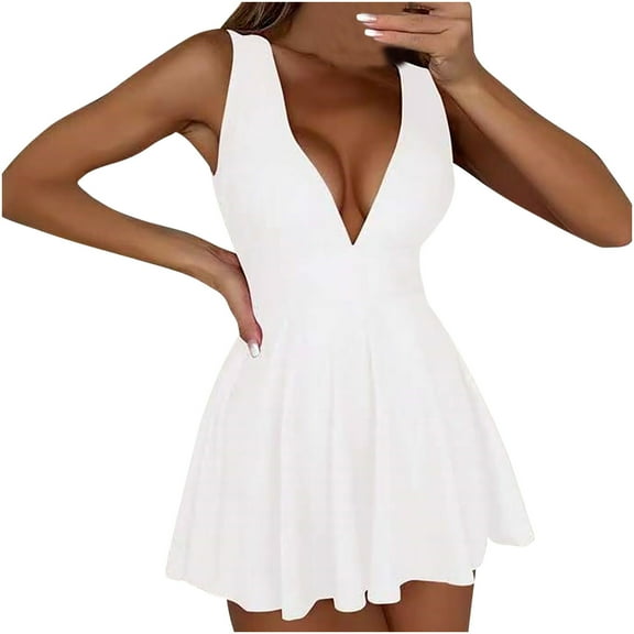 Womens Swimsuits Pimelu Bathing Suit for Women Swimdrss Womens One Piece Swimsuit Casual Solid High Waist Flowy Pleated Swimwear Ladies Girls Summer Beach Tankini Swim Dresses