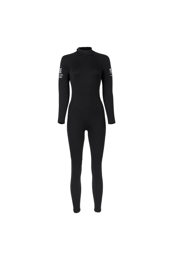 Womens Swimsuits Tummy Control 3mm Wetsuit Long-Sleeved Cold-Proof Wetsuit Snorkeling Surfing Winter Swimming Warm Wetsuit Black,XL