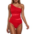thumbnail image 1 of Womens Swimsuits Tummy Control One Piece Swimsuit Women's Swimsuit Sexy Mesh Hollow Out Bathing Suit For Beach Vacation Swimming Summer Swimwear Comfortable Swim Suit, 1 of 4