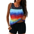 thumbnail image 1 of Womens Swimsuits Tummy Control Tankini With Shorts Two Piece Bathing Suits Racerback Tank Tops Swimwear, 1 of 9