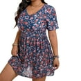 thumbnail image 1 of Womens Swimsuits Two Piece Tummy Control Bathing Suits Short Sleeve Swin Dress with Bottom Summer Modest Swimwear, 1 of 7