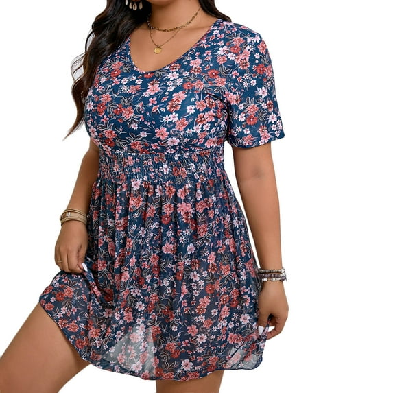 Womens Swimsuits Two Piece Tummy Control Bathing Suits Short Sleeve Swin Dress with Bottom Summer Modest Swimwear