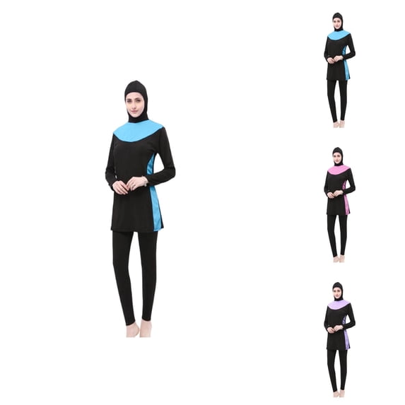 Womens Swimsuits UPF 50+ Sun Protection Hooded Rash Guard with Swim Shorts Long Sleeve Bathing Suit for Beach Surfing and Outdoor Activities