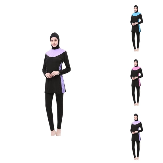 Womens Swimsuits UPF 50+ Sun Protection Hooded Rash Guard with Swim Shorts Long Sleeve Bathing Suit for Beach Surfing and Outdoor Activities