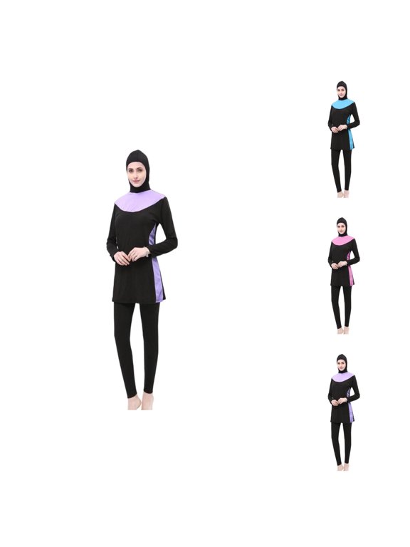 Womens Swimsuits UPF 50+ Sun Protection Hooded Rash Guard with Swim Shorts Long Sleeve Bathing Suit for Beach Surfing and Outdoor Activities