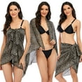 thumbnail image 1 of Womens Swimwear Cover up Chiffon Beach Dress Multipurpose Sarong Pareo Swimsuit Wrap Sarong Dress, 1 of 7