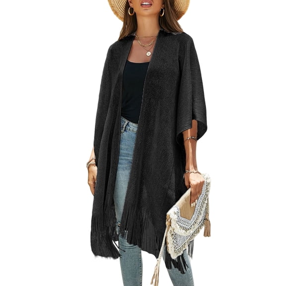 Womens-Swimwear Cover-ups Open Front Beach-Bikini Swimsuit Kimono Cardigan Cover Up Long Flowy-Beachwear