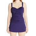 thumbnail image 1 of Womens Swimwear Plus Ruched Convertible Swimdress 18W, 1 of 3