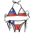 thumbnail image 1 of Womens Swimwear Two Piece Vaion Outfits 2024 Bikinis Sets Chile Flag, 1 of 3