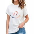 thumbnail image 1 of Womens T Shirt 92 IS AWESOME My Lucky Number&nbsp; Women's Casual Vintage Graphic Tee for Parties and Birthdays White, 1 of 5