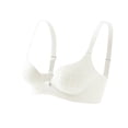 thumbnail image 1 of VONCOS Womens T-Shirt Bra Wireless Push Up Seamless No Show Lightly Lined for Everyday Comfort Nylon Spandex White,Size S, 1 of 5