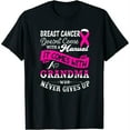 thumbnail image 1 of Womens T Shirt Breast Cancer Awareness Grandma Pink Ribbon Grandma Support Shirts Black 2XL, 1 of 5