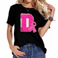thumbnail image 1 of Womens T Shirt Dragons School Spirit Game Day We Wear Pink Breast Cancer Shirts Black 2X-Large, 1 of 5