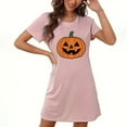 thumbnail image 1 of Womens T Shirt Dresses Casual 2025 Short Sleeve Loose Fit Vacation Dress Halloween Pumpkin Print Dresses, 1 of 3
