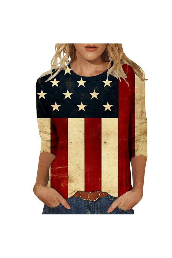 Womens T Shirt Easter Printed Loose Fit Short Sleeve Soft Round Neck Season Y2K Tops,Red,L