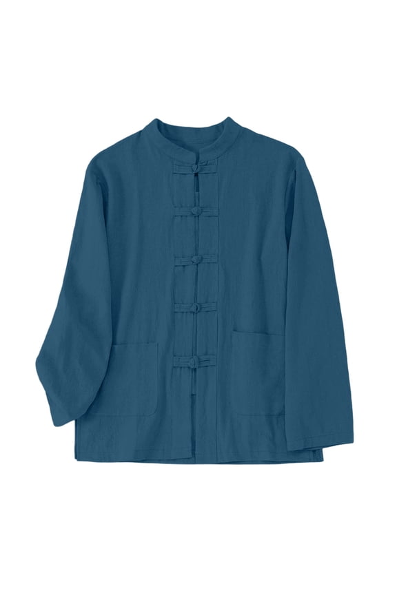 WomensT Shirt Lightweight Solid Color Button Down Chest Pocket Petite Clothing for Women,Navy,L