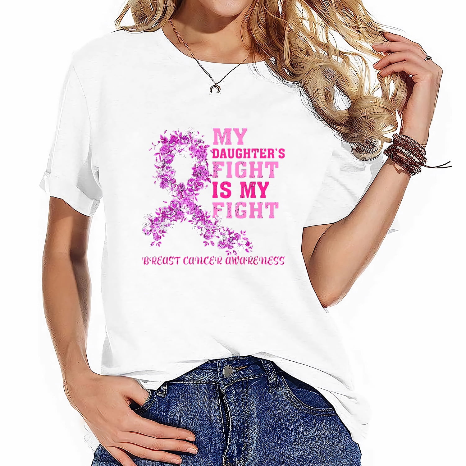 My Daughter's Fight Is My Fight : Breast Cancer T-Shirt