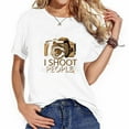 thumbnail image 1 of Womens T Shirt Photographer T-shirt - I shoot people Camera Photography Shirts Black 2X-Large, 1 of 3