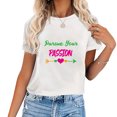thumbnail image 1 of Womens T Shirt Pursue Your PASSION Positive Slogan Love Heart Vintage Graphic Tee for Women - Casual Cool and Perfect Gift for Any Occasion White, 1 of 5