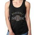thumbnail image 1 of Womens T-Shirt Rhinestone Bling Black Tee Baseball Mom Bats Ball Tank Racer Back X-Large, 1 of 2